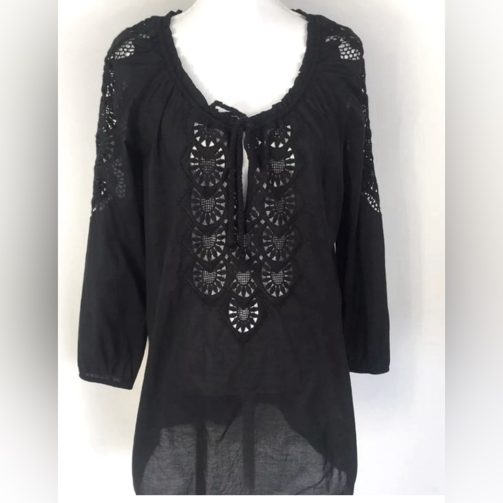 JCrew cotton open embroidery beach cover up